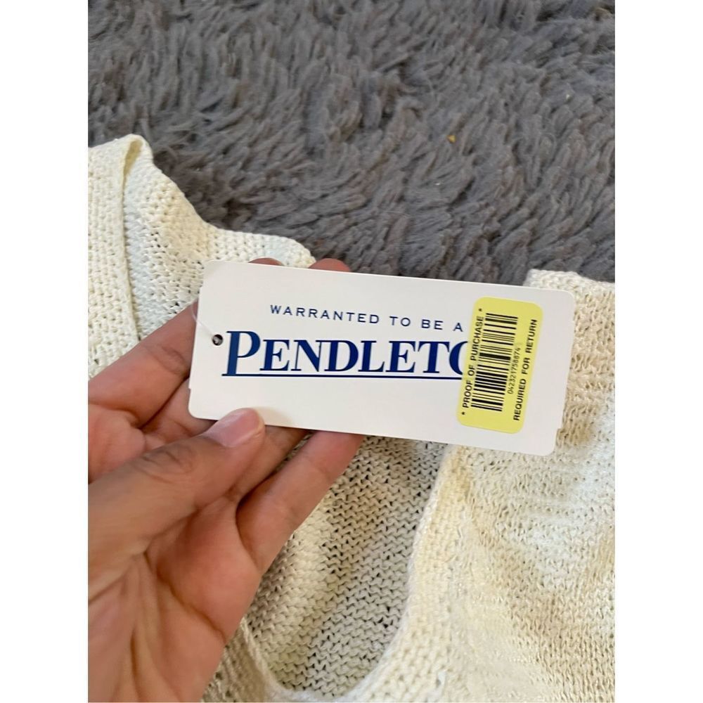 Nwt Pendleton white sweater vest sleeveless blouse size large - Picture 3 of 5